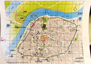 a map of akureyri ethnographic at Pygmalion appartement in Avignon