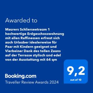 Capture d'écran d'un téléphone portable avec une liste de iazepines dans l'établissement Maurers Schlierseetraum 1 hochwertige Erdgeschosswohnung mit allen Raffinessen erfreut sich auch Urlauber idealerweise für Paar mit Kindern geeignet und Vierbeiner Dank des tollen Zauns auf der Terrasse stylisch und edel von der Ausstattung mit 64 qm, à Schliersee