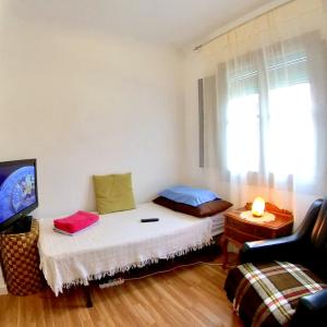 阿利坎特的住宿－Quiet room in Alicante SmartTV，小房间设有床和沙发