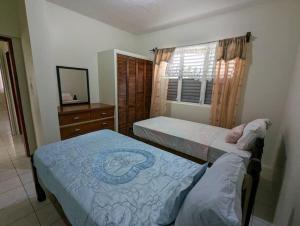 Uma cama ou camas num quarto em Montserrat Mountain View Retreat