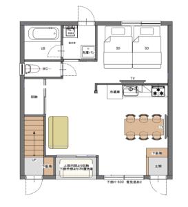 Κάτοψη του USJまで電車で5分 Meeno Home 西九条 101号マッシュルーム