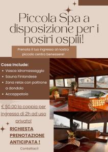 a flyer for a pueblo spa negligence per resort at Albergo Canella in Fuipiano Valle Imagna