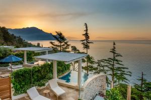 a view of the ocean from a resort at Borgo Santandrea in Amalfi