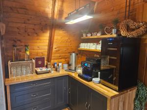 Kuchyň nebo kuchyňský kout v ubytování Wellness Hotel Koliba