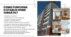 um folheto para um edifício de apartamentos em Starlis Home - Versátil em Cuiabá