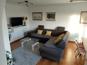 sala de estar con sofá y mesa en Apartman MASHA, en Karlovac