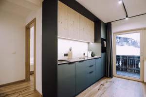 Kuchyň nebo kuchyňský kout v ubytování WOLF Apartments Padaun