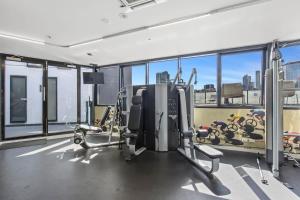 Fitness center at/o fitness facilities sa Chic 1-Bed with Harbour Views & Pool by Tram Line