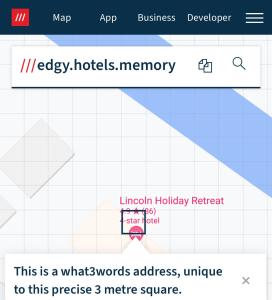 a screenshot of a web page with a merge square at Lincoln Holiday Retreat Little House in Lincoln