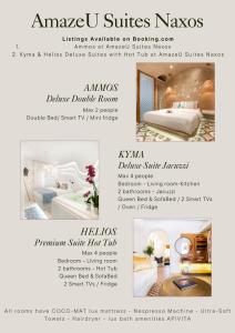 A bed or beds in a room at AMMOS at AmazeU Suites Naxos