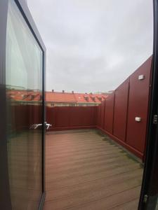 a view from the balcony of a building at Cozy And Luxury Private Terrace Apartment in Gothenburg