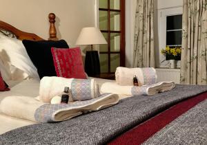 Un pat sau paturi într-o cameră la Granar y Garth