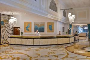 a rendering of the lobby of a hotel at Waldorf Astoria Ras Al Khaimah in Ras al Khaimah