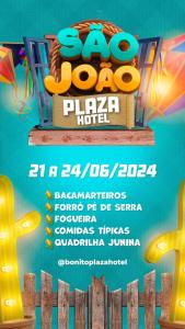 Un poster per un film con un cartello che dice sao pauloachi di Bonito Plaza Hotel a Bonito