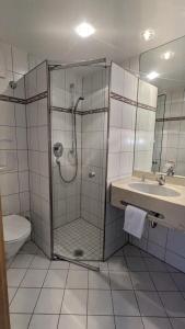 Koupelna v ubytování Hotel Gasthof Lang