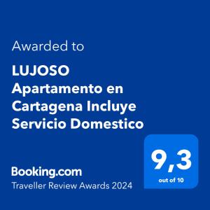 Certifikát, hodnocení, plakát nebo jiný dokument vystavený v ubytování LUJOSO Apartamento en Cartagena Incluye Servicio Domestico