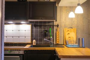 Dapur atau dapur kecil di Cosy studio on the ski slopes
