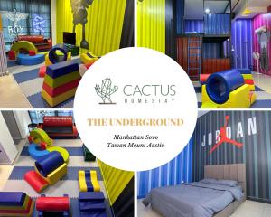 a collage of pictures of a childrens room at Mount Austin Manhanttan Sovo by Cactus Homestay in Johor Bahru