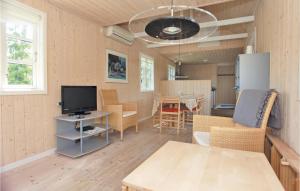 Klintにある1 Bedroom Gorgeous Home In Nykbing Sjのリビングルーム(テレビ付)、キッチン
