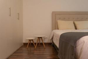 En eller flere senge i et værelse på Charming 2BR Loft in Miraflores-San Isidro