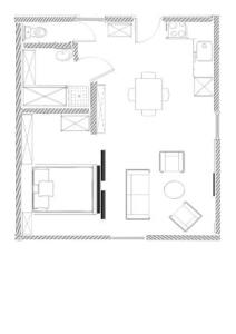 Půdorys ubytování Studio 4 pers avec balcon et jardin