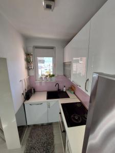 Kuchyň nebo kuchyňský kout v ubytování Apartman Nora