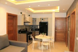Η κουζίνα ή μικρή κουζίνα στο Blue Coast Apartment - Vibe Dominicus