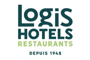 ein Logo für die Symbole und Restaurants des Hotels in der Unterkunft Logis Murtel in La Mure