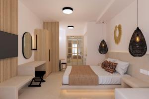 Ein Bett oder Betten in einem Zimmer der Unterkunft Likio Studios