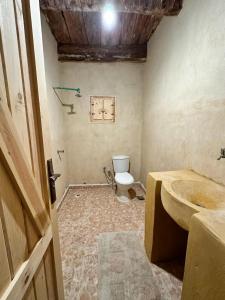 łazienka z toaletą i umywalką w obiekcie La Siwa w mieście Siwa