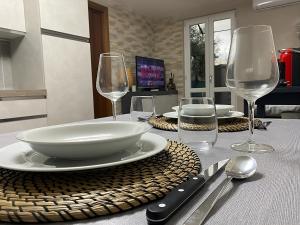 TV a/nebo společenská místnost v ubytování Un nido di campagna!
