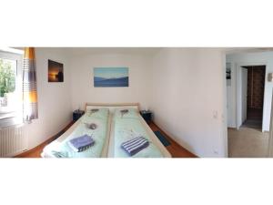 een slaapkamer met een groot bed in een kamer bij Holiday apartment Flurgarten in Langenargen