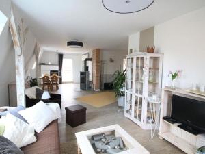 Χώρος καθιστικού στο Holiday apartment MozartMansarde