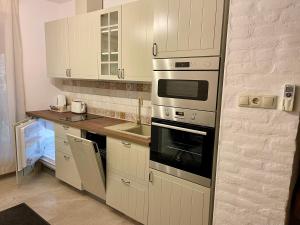 Kuchyň nebo kuchyňský kout v ubytování Vitality Apartman