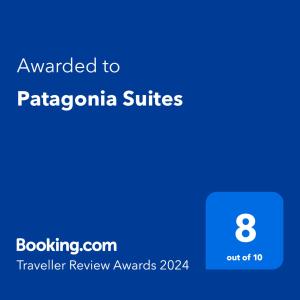 Certifikát, ocenenie alebo iný dokument vystavený v ubytovaní Patagonia Suites