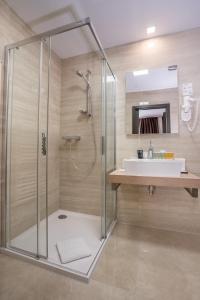 Koupelna v ubytování Hotel Šumava