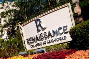 a sign for the entrance to a building at Renaissance Orlando at SeaWorld® in Orlando