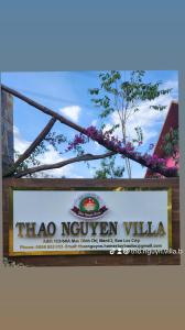 een bord voor een niagara klimop villa bij THẢO NGUYÊN VILLA BẢO LỘC in B'su M'rac
