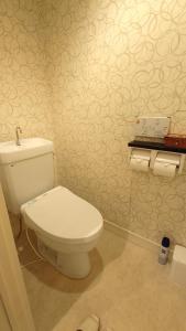 a bathroom with a toilet and a sink at ホテルシエル静岡店 in Shizuoka