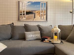 Ein Sitzbereich in der Unterkunft Ferienwohnung Thiel