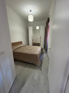 1 dormitorio con 1 cama en el centro de una habitación en La Piazzetta, en Tívoli