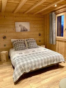 Posteľ alebo postele v izbe v ubytovaní Chalet neuf vue panoramique sur le MONT-BLANC