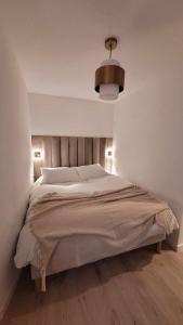 a bedroom with a large bed in a room at Verdon - Appartement d'Architecte in Comps-sur-Artuby