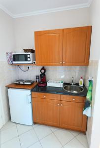 Kuchyňa alebo kuchynka v ubytovaní Enci Apartman + 28 fotografií