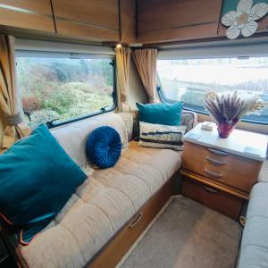 Istumisnurk majutusasutuses Kintyre Caravan