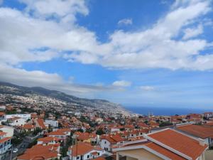 uma vista para uma cidade com telhados vermelhos em Ocean Paradise Til II no Funchal