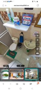 a model of a bathroom with a toilet and a sink at DONDE MATHY'S #1 Apto Turistico Sarie Bay in San Andrés