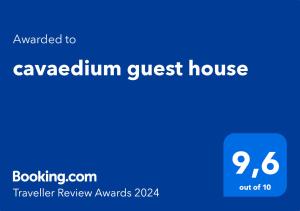 Sijil, anugerah, tanda atau dokumen lain yang dipamerkan di Cavaedium Guest House