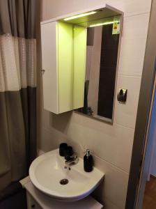 bagno con lavandino e specchio di Fildor a Zagabria