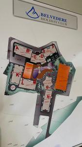 um mapa de um clube de férias em Апартаменты в Belvedere em Bansko